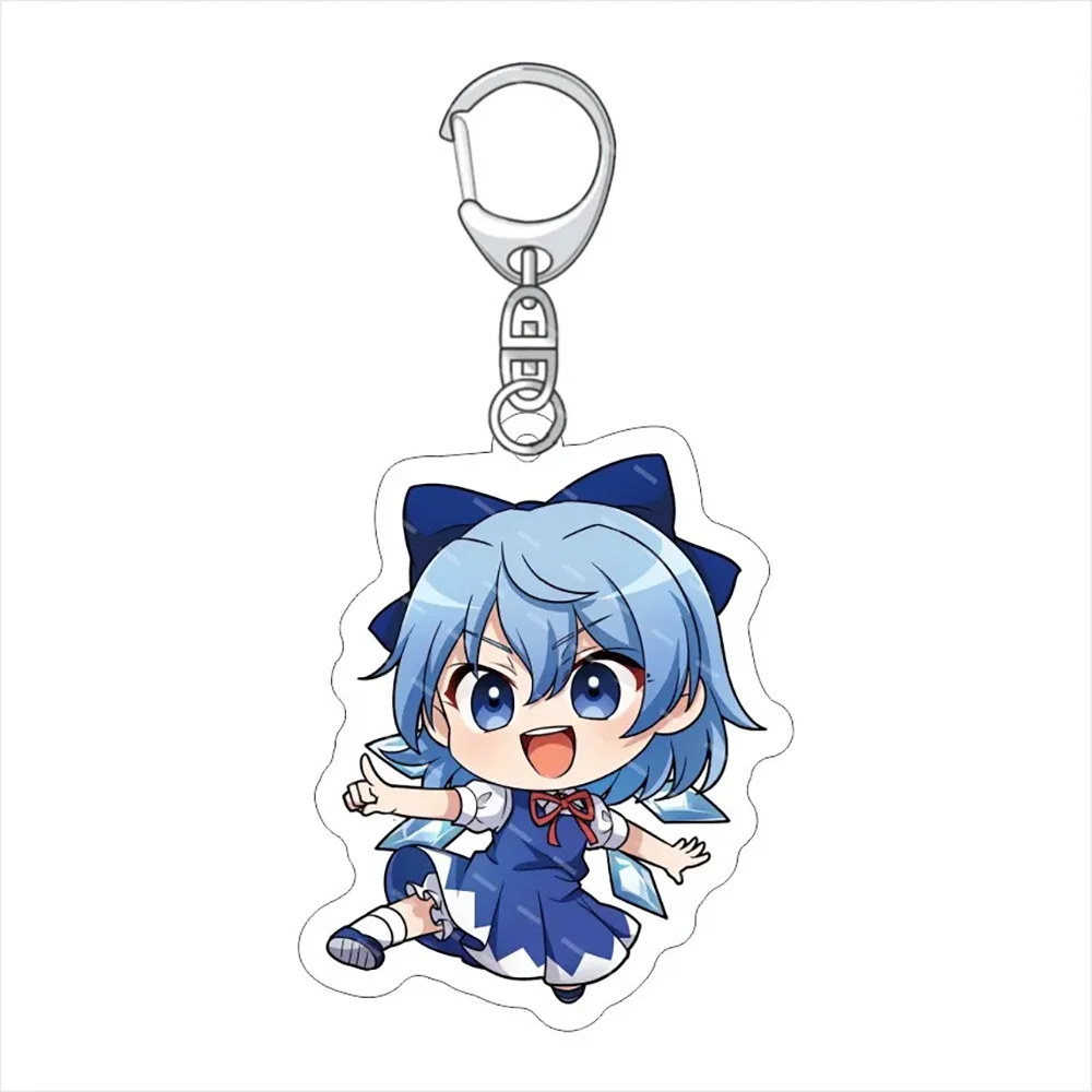 Porte-clés en acrylique, projet TouHou personnalisé, périphériques d'anime, Version Q, dessins animés mignons, sac à dos créatif, pendentif, bijoux cadeau pour fille, bricolage