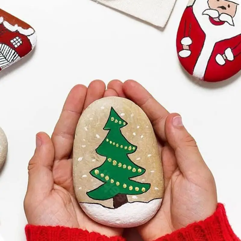 

Paint Rocks Craft Kit Christmas Stone Painting Creativity Painting Stone Crafts For Kids Family Outdoor Indoor Activity