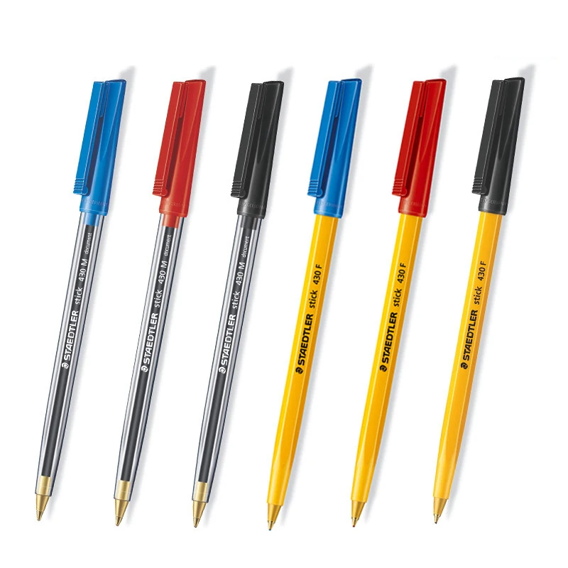 1Pcs STAEDTLER Ballpoint Pen 430F/M Large Capacity 0.5/0.7mm Oil-based Students Hand Drawing Writing School Supplies Stationery