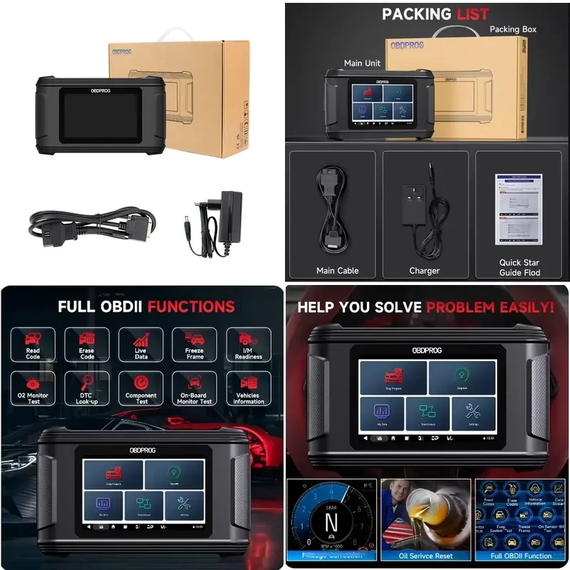 for OBDPROG M500 Car Diagnostic Tool Support Data Backup Recovery Oil Service Reset Free Online Update Dashboard Repair