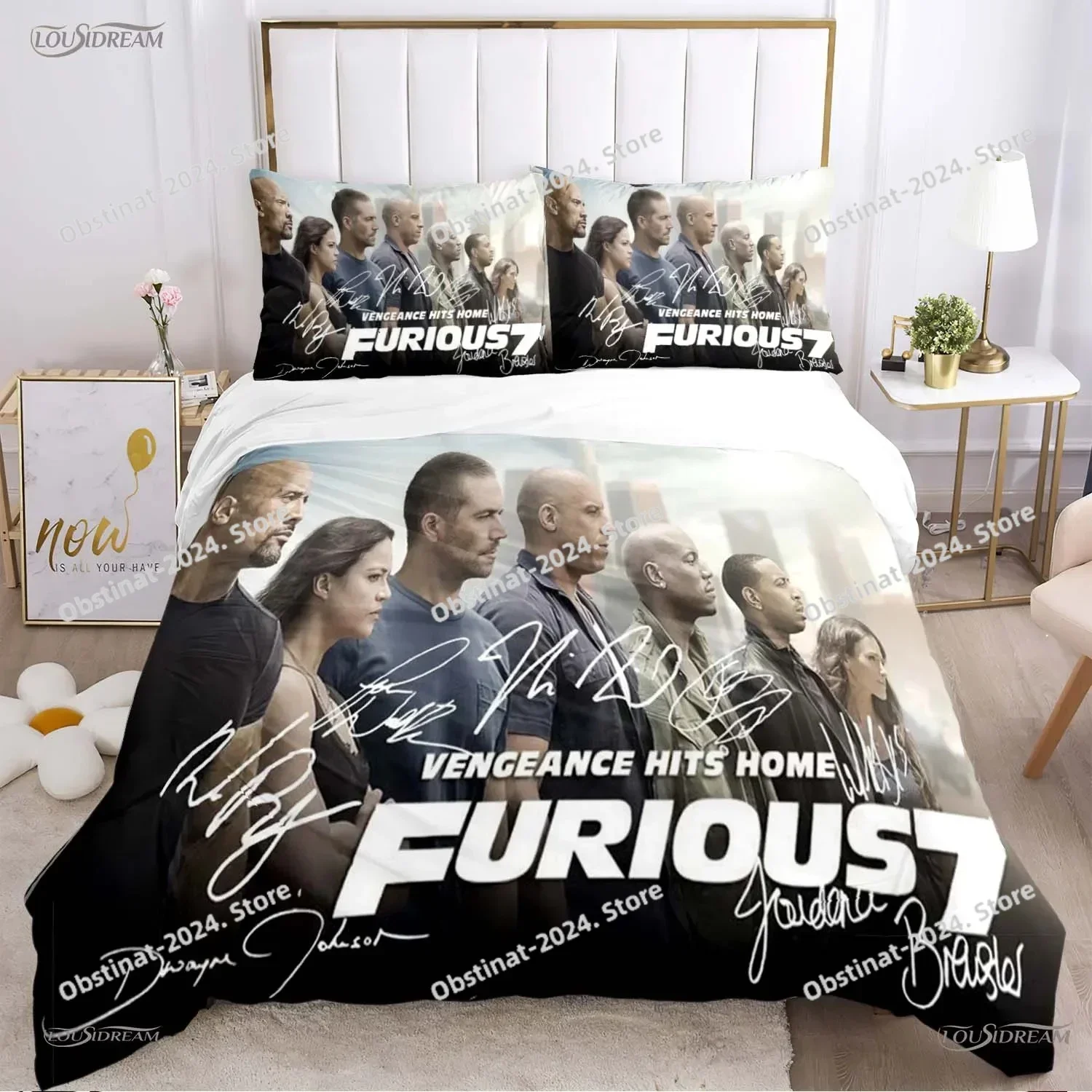 Fast Furious Car enthusiast All Season Duvet Cover Cute Bedding Sets Soft Quilt Cover and Pillowcases SingleDoubleQueenKing