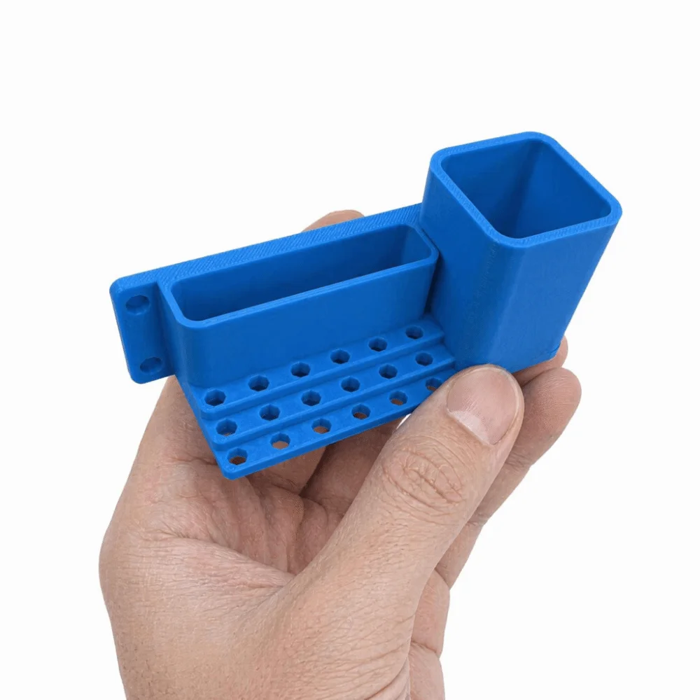 Dual Compartments Tool Storage Box Hex Bit Slots Compact Screwdriver Bit Holder Plastic Build Open Top Drill Bit Organizer