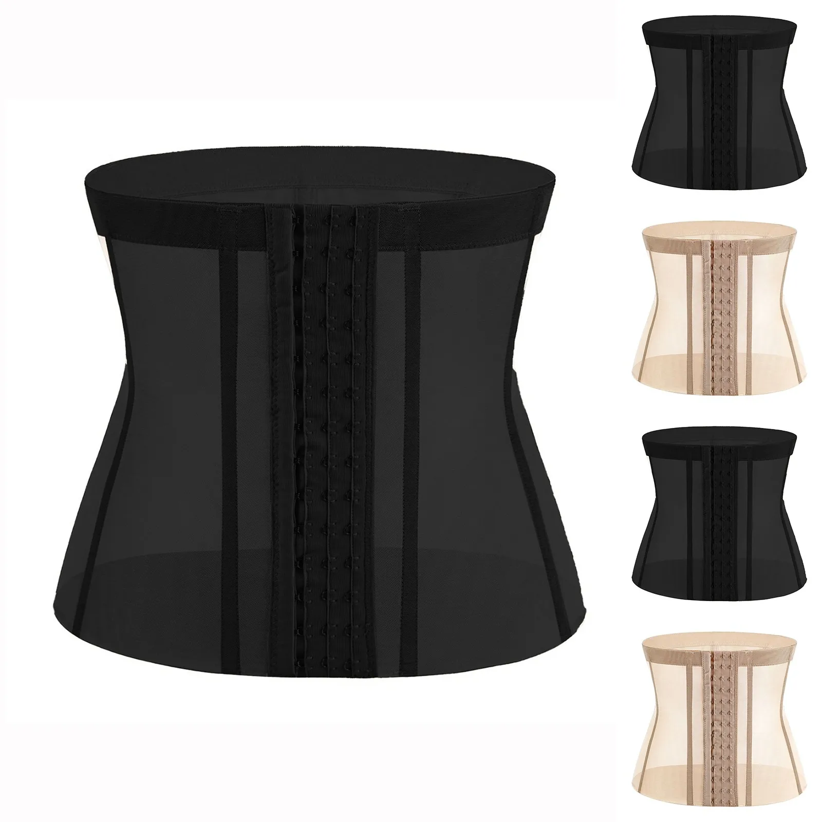 

Women Slimming Waist Trainer Belt Shapewear Tummy Control Belly Cincher Body Shaper Solid Breathable Firm Corset