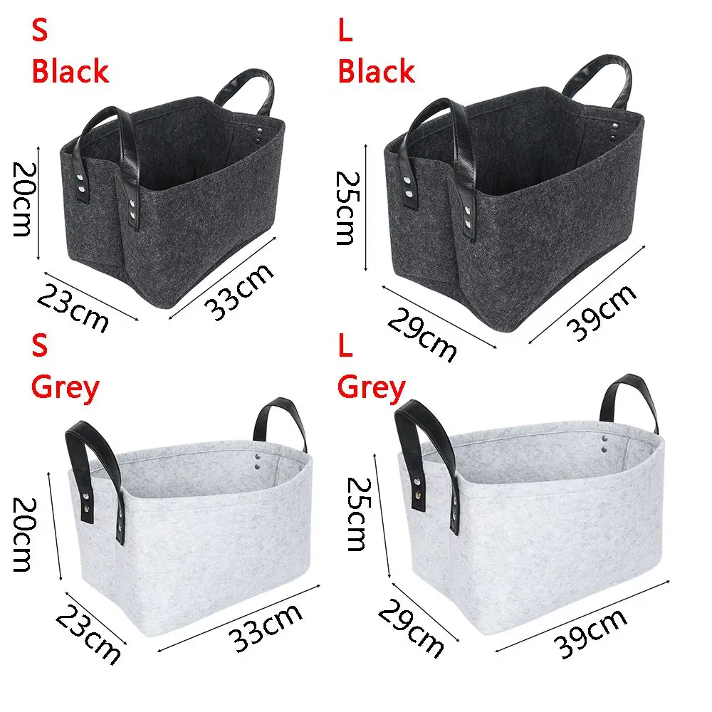 Felt Storage Baskets Toy Book Foldable Laundry Basket Dirty Clothes Hamper Toys Holder Clothes Storage Bag Home