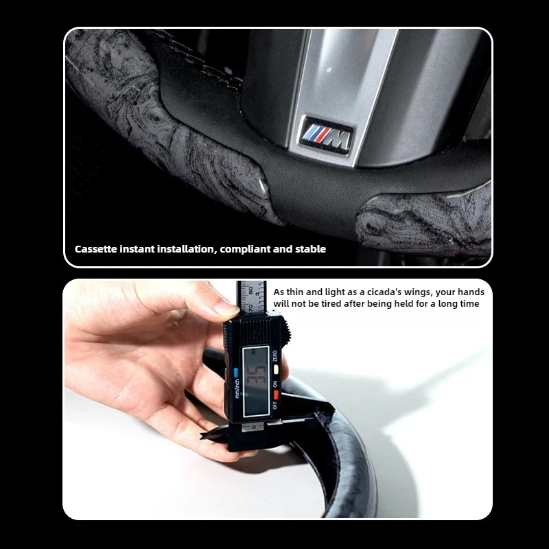 Anti-Slip Wood Grain Car Steering Wheel Cover 38cm 15Inch For Mercedes-Benz BMW Audi Toyota JEEP Hyundai Mazda Ford Lexus etc.