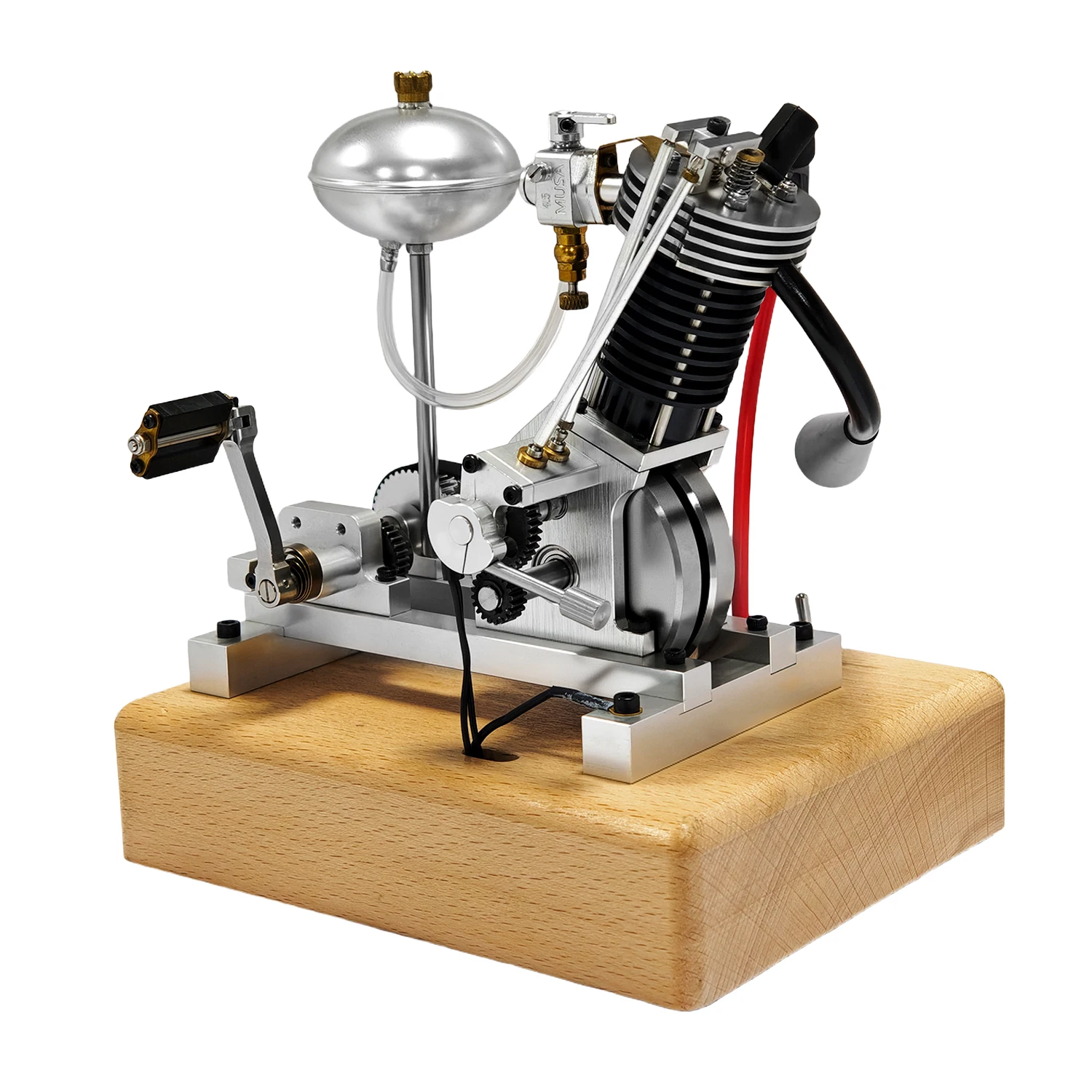 V2 Double Cylinder / V1 Single Cylinder Engine Model Metal Material Physical Mechanical Engine Engine Model Can Start Toy Gift view 5