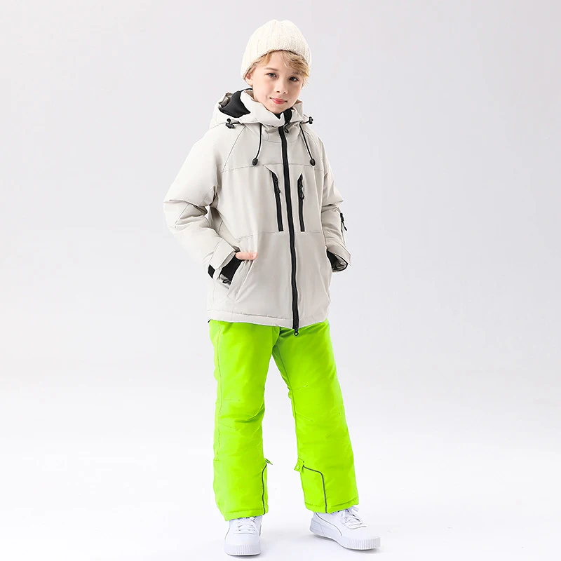 -30℃ Children's ski suit snow set cross-country 100-160cm 5 6 7 8 9 10 11 12 13 14 15 years boys girls Off road Warm waterproof