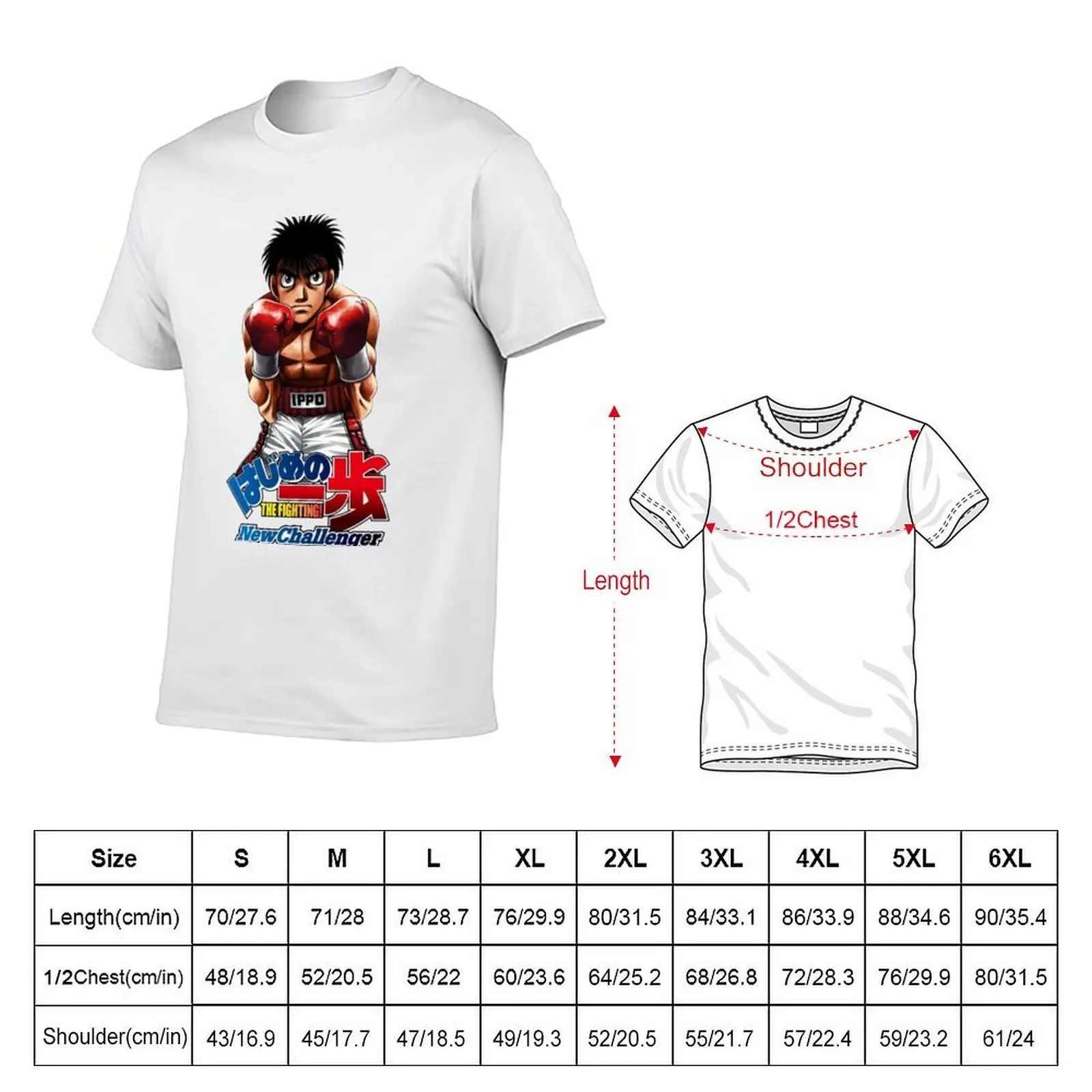 Hajime no Ippo - New Challenger For the real Fan T-Shirt cotton tshirt 100% t shirts for man pack white T-Shirt