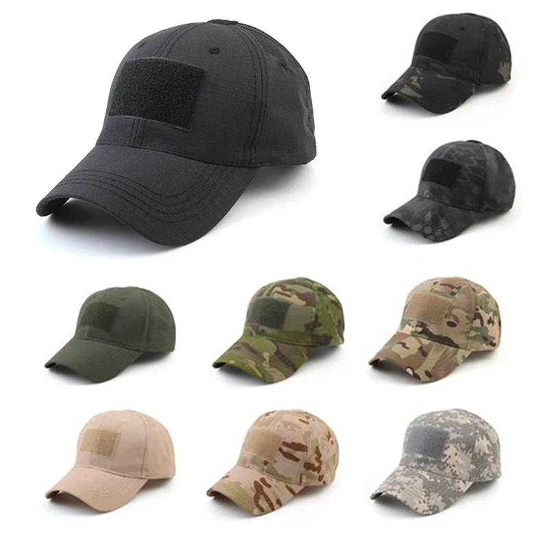 Outdoor Camouflage Hat Baseball Caps Simplicity Tactical Military Army Camo Hunting Cap Hats Sport Cycling Caps Camo Hat Unisex