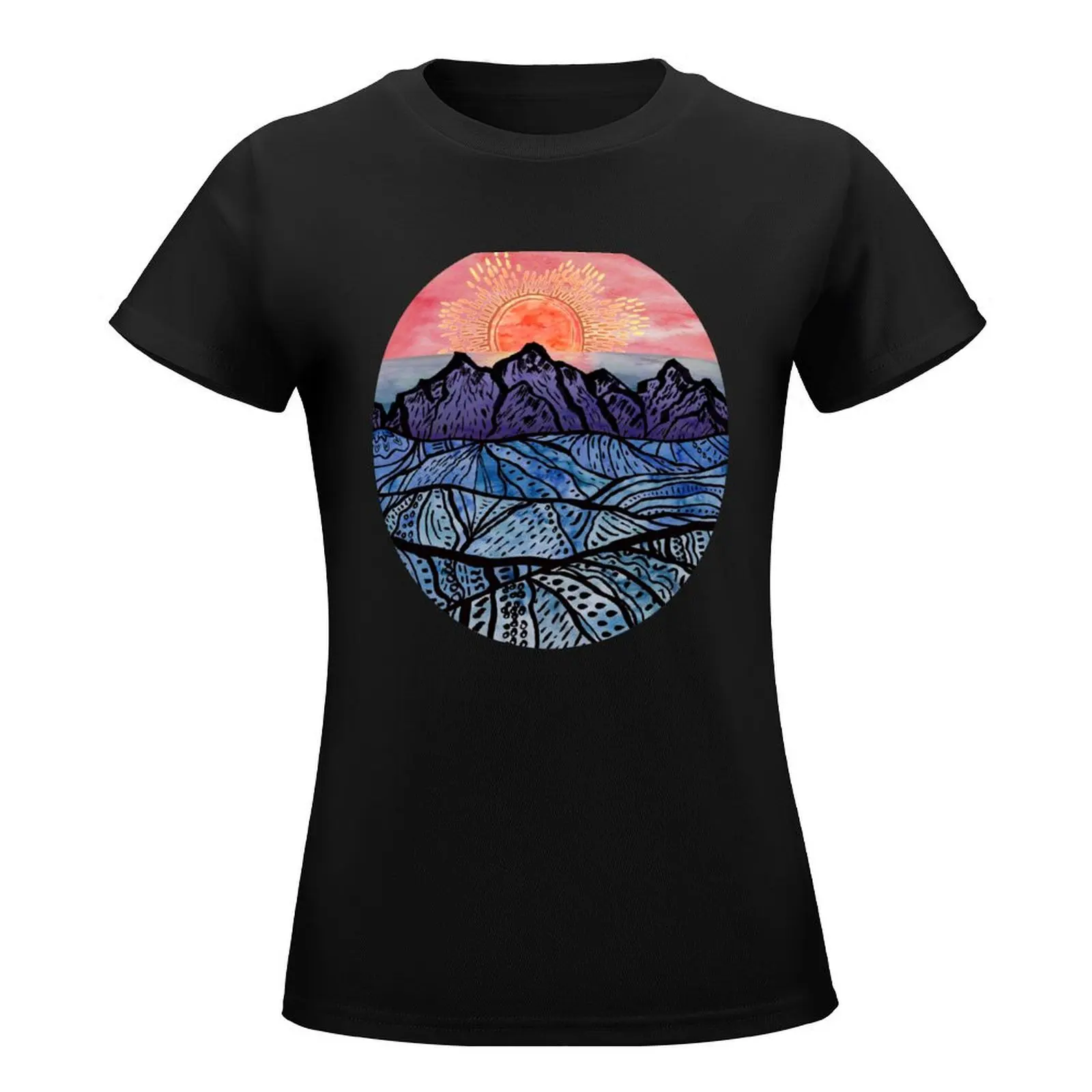 Royal Sunset T-Shirt Short sleeve tee shirts graphic tees Female clothing Women's cotton t-shirt