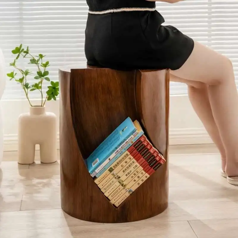 الشمال خمر طاولة القهوة أريكة نهاية صغيرة خشب متين الشاي الزاوية البراز منضدة الجانب مع تخزين ديكور المنزل #3