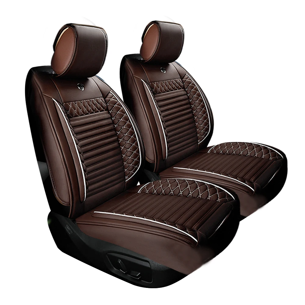 Premium 2-Seat Car Seat Covers Front Row Black Blue 001 Universal Seat Cushion Cover
