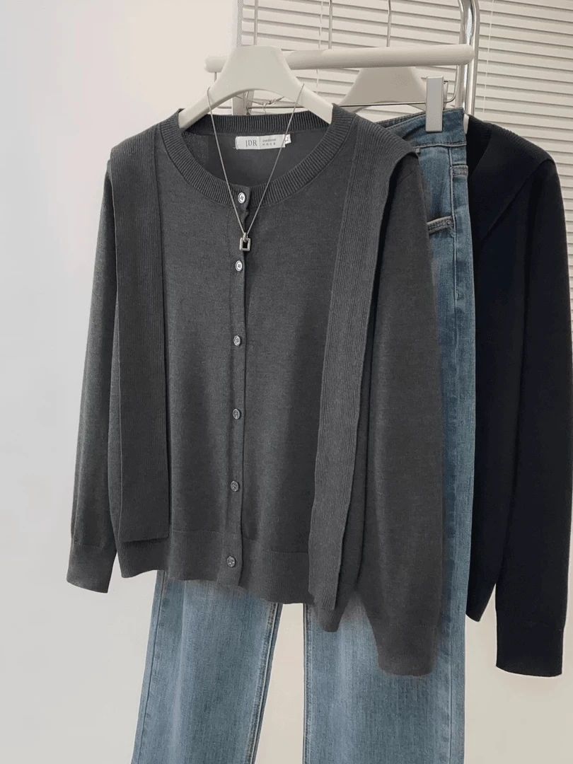 

Вязаный открытый кардиган больших размеров, женский свободный крой, круглый свитер Ne, повседневный, осень-зима, большие размеры, модная внутренняя одежда