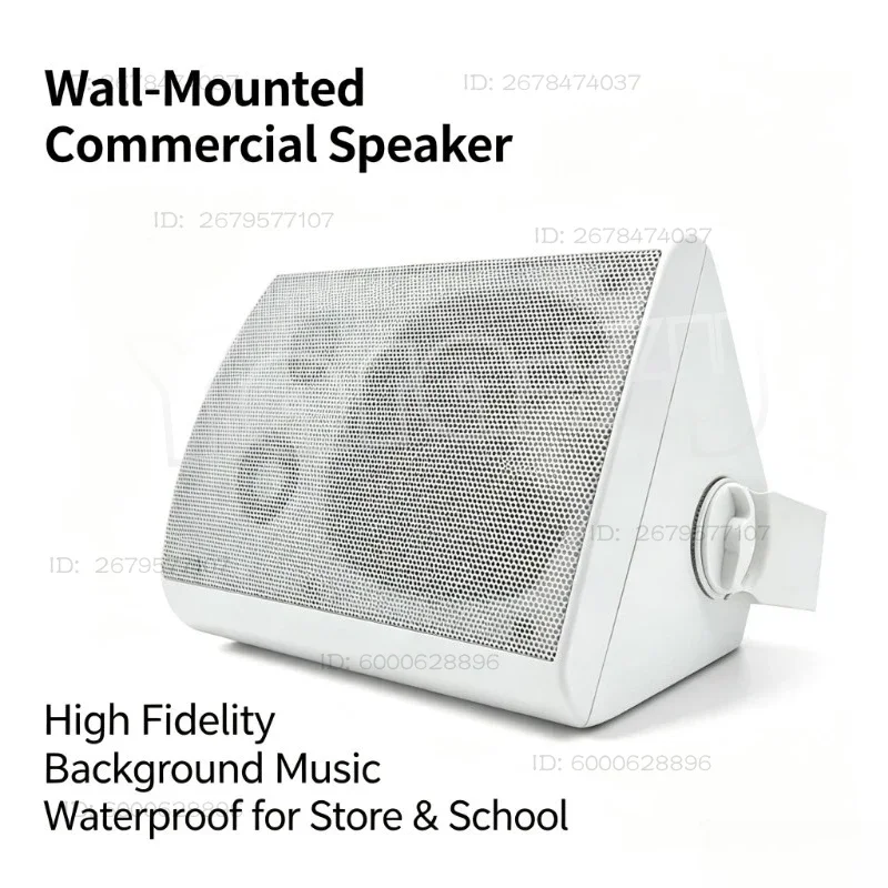 Waterproof Wall-Mounted Loudspeaker - All-in-One Commercial Audio System for Stores, Campuses & Conference Halls