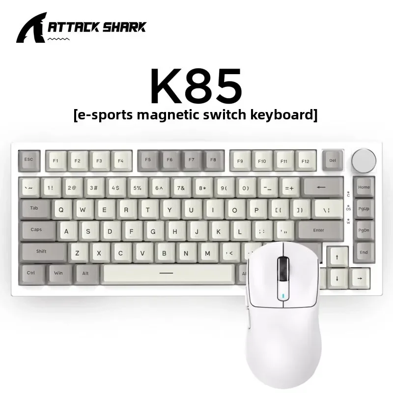 Attack Shark K85 Magnetische Spieletastatur, mechanische Tastatur, anpassbare RGB-Hot-Swap-fähige