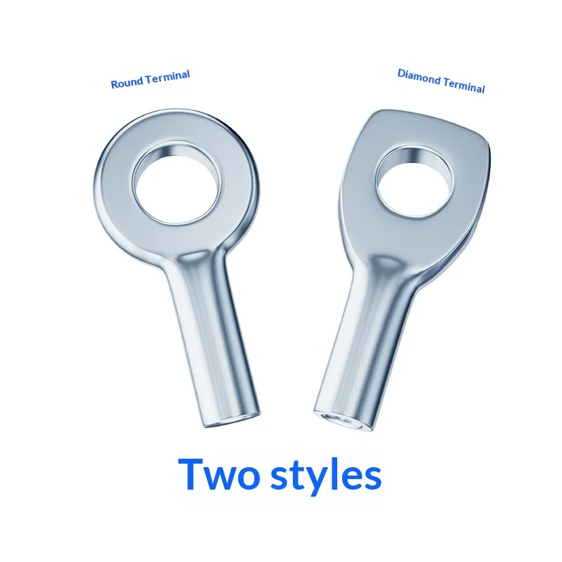 Fish Eye Terminal Wire Rope Stamping Connector Cold Pressed Closed Wire Nose Safety Joining Terminal for Secure Connections