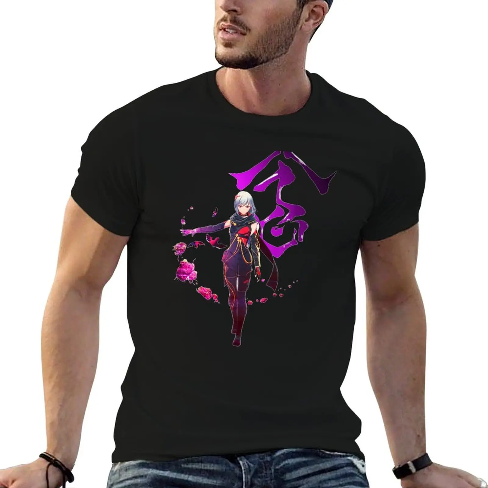 

Scarlet Nexus Tshirt - Scarlet Nexus Design Hoodies - Scarlet Nexus manga Sticker T-Shirt man t shirt cotton T-Shirt