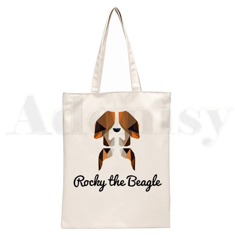 Sacos De Compras De Impressão De Desenhos Animados Para Meninas, Beagle Animal, Pet, Beagle, Gráfico, Moda, Pacote Casual, Bolsa De Mão, Engraçado