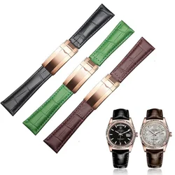 Watch Accessories Band For Rolex SUBMARINER Yacht-Master DAYTONA GMT Crocodile Grain Genuine Leather Men's Watch Straps 20mm