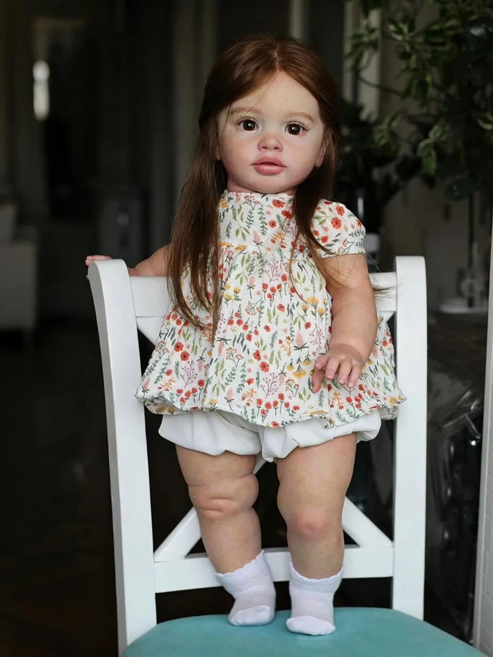 26Inch Already Finished Doll Reborn Pippa Toddler Girl Huge Baby Size Lifelike 3D Painted Skin Implantation Hair