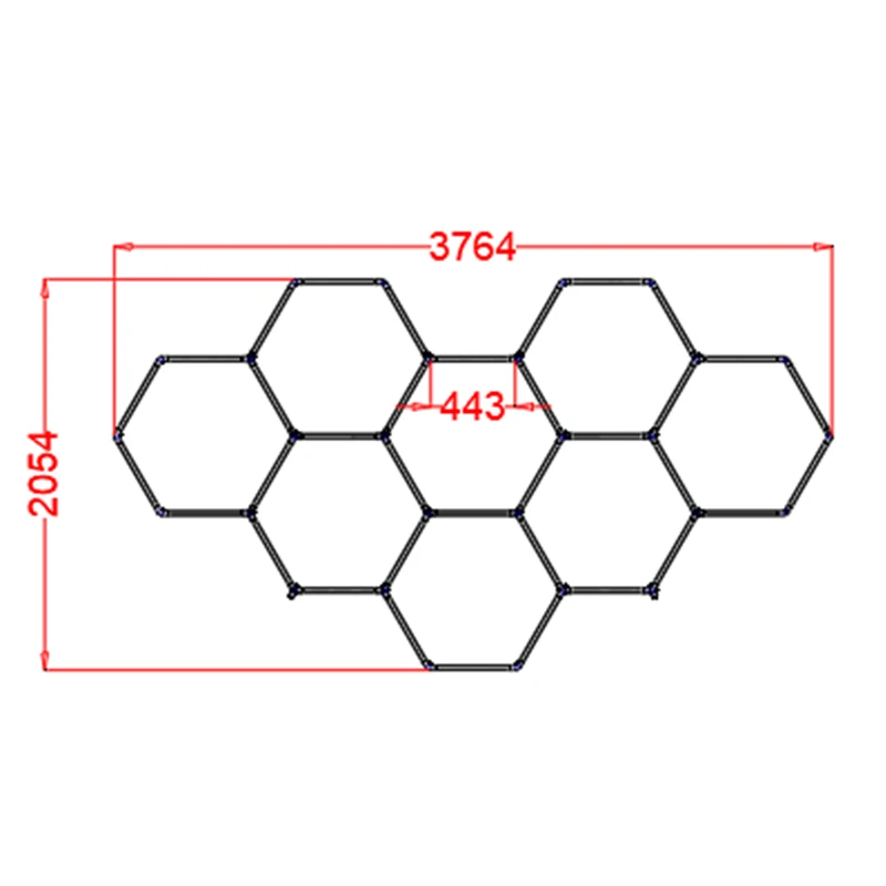 Led Hex Lights For Garage Modern Hexagonal Ceiling Honeycomb Auto Detailing Lamp