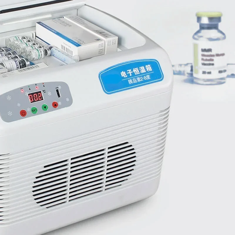 Refrigerador Compacto e Portátil de Insulina, Vacina Remédio, Pequeno, Mini, Casa, Carro, 2-8 Graus, 12L