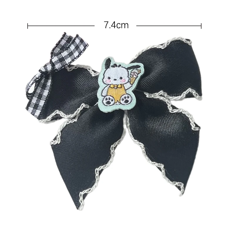 Cute Solid Color Bow Hair Clips para Mulheres, Bangs Hair Clip para Meninas, Handmade Kawaii Barrettes, Headwear para Crianças, Acessórios para cabelo