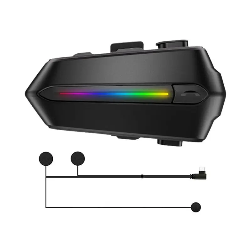 

Compact Motorcycle Helmet Bluetooth Headphone 5.3 Noise Reduction Waterproof Cycling Large Capacity Charging Headphone Durable S