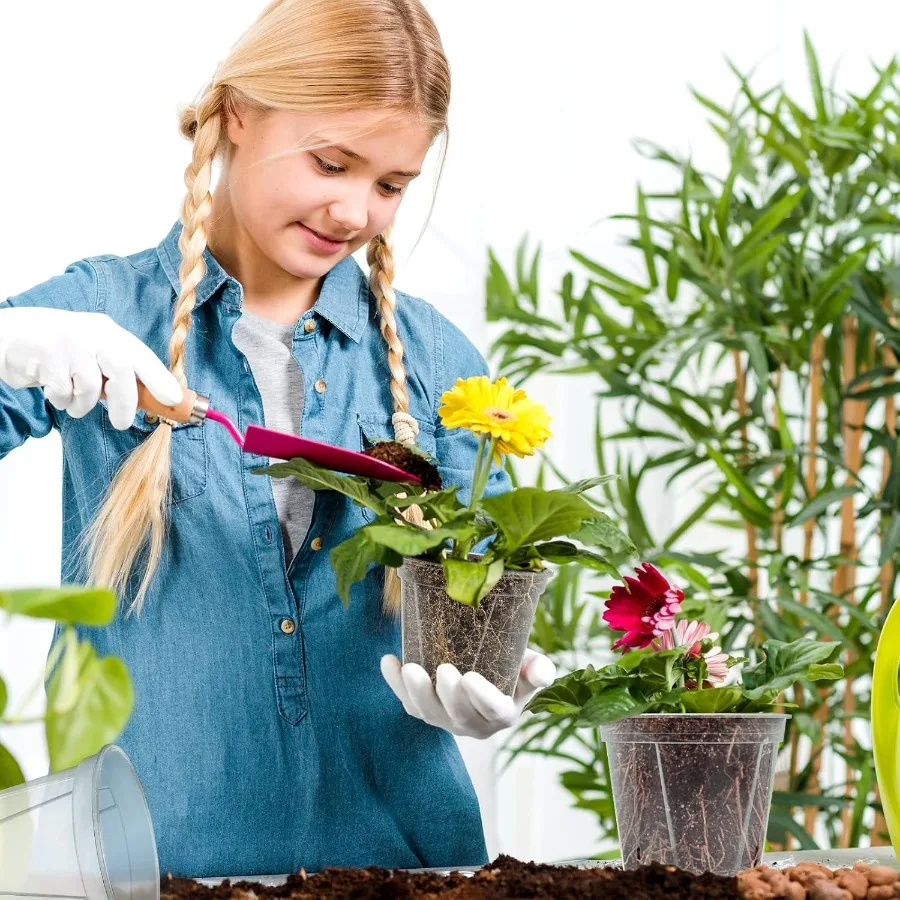 أوعية حضانة شفافة مع تصريف 30 عبوة 10 8.5 7 6 5 4 أوعية حضانة أوركيد بلاستيكية للنباتات مع 30 ملصق نباتي للشتلات