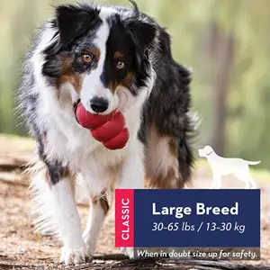 Kong Classic Stiffable Dog Toy-犬用のフェッチ&チューおもちゃ - 延長されたプレイ時間のための治療充填能力と不安定なバウンス 12ベストセールスコング子犬-9