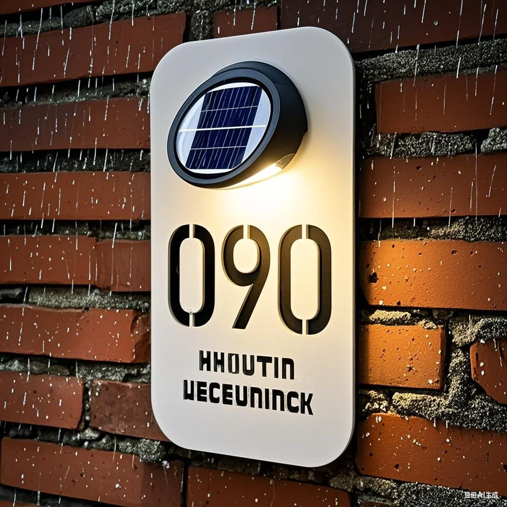 

Customized House Number Plate Personalized 3D Outdoor Solar Door Sign LED Illuminated Laser Cut Acrylic Family Address Sign Gift