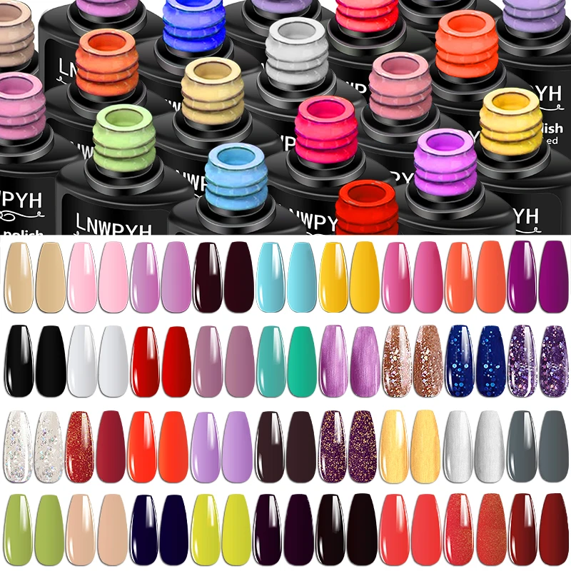 Nail Gel Polish 36 Color Gel Nail Polish Semi Permanent Gel Vernis Base Top Coat Nail Art Manicure Soak Off LED UV Gel Varnishes