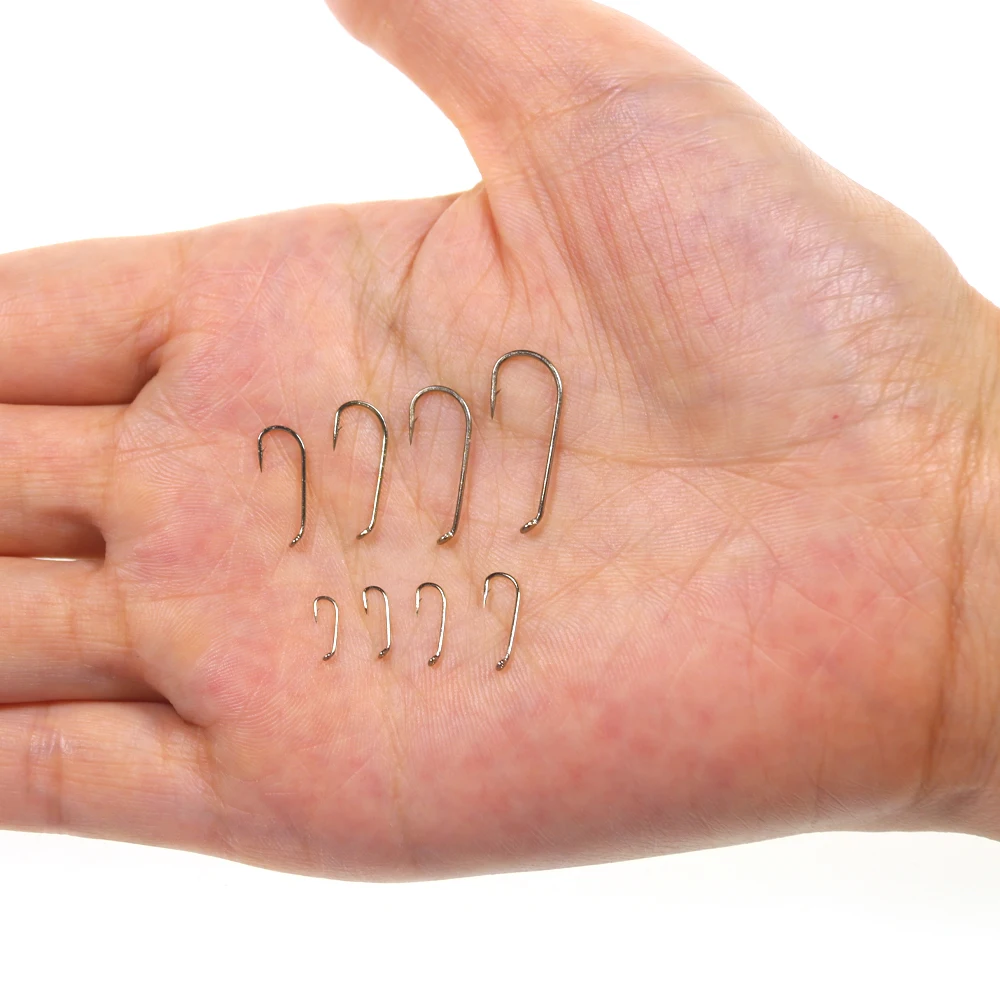ICERIO 50/100 Stück Standard 1X Langschaftiger Fliegenhaken für Trocken-, Nass-, Nymphen-, Garnelen-, Caddis-, Pupa- und Streamer-Fliegen – Fliegenbindehaken zum Angeln – Detail 6