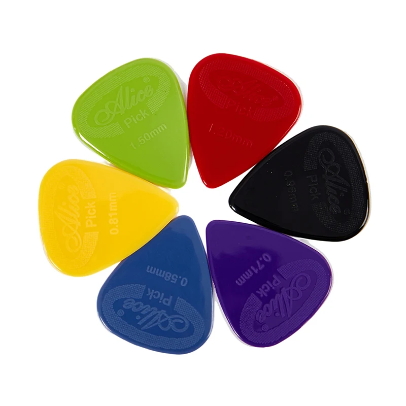 10pcs/pack Guitar Picks Pick Non-slip Black Red 0.58-1.5mm Guitar Picks For Acoustic Electric Guitarra Bass Ukulele Accessories