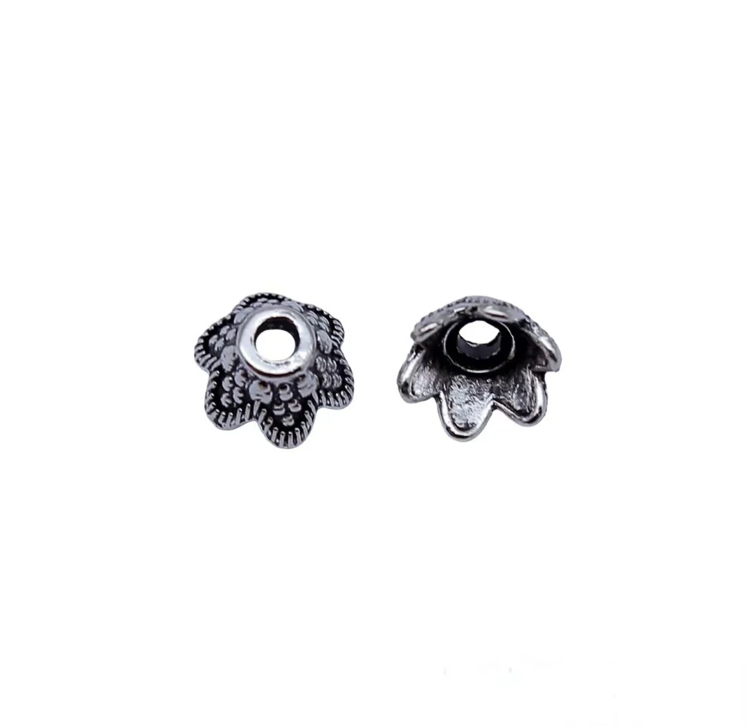 

100pcs 7.4x7.4x4.5mm Zinc alloy metal tibetan silver,antiqued bronze plated bead caps T1209 for jewelry making
