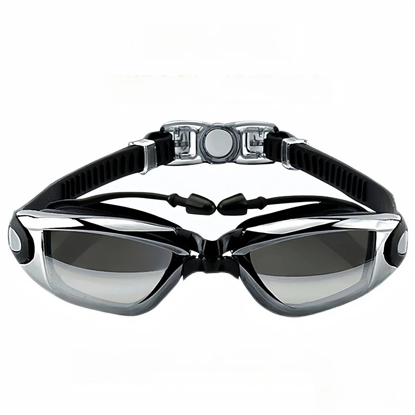 women's-swimming-goggles-eye-protection-high-definition-with-earplugs-electroplated-myopia-silicone-waterproof-anti-fog-goggles