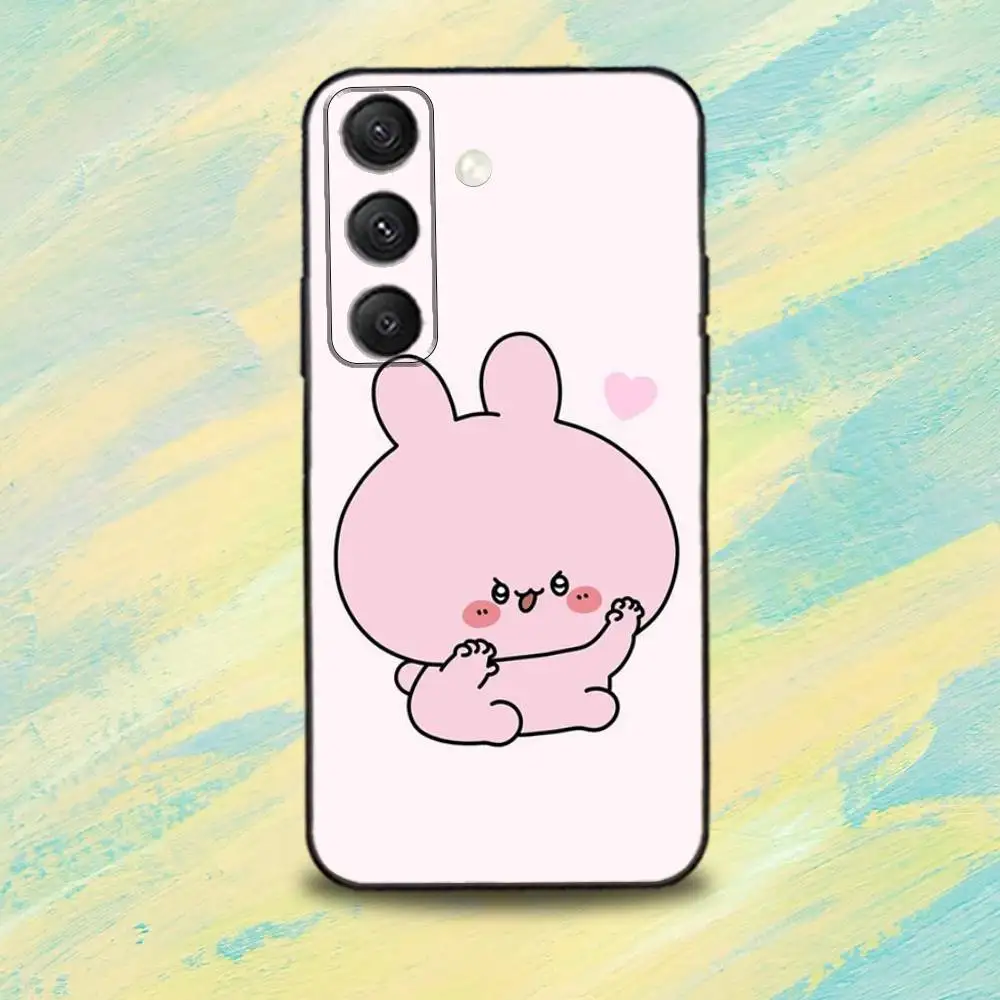 A-samimichan c-bonita capa de telefone para samsung s25, s24, s10, s22, s21, s20, s23, ultra, plus, lite, fe, capa preta de silicone macio