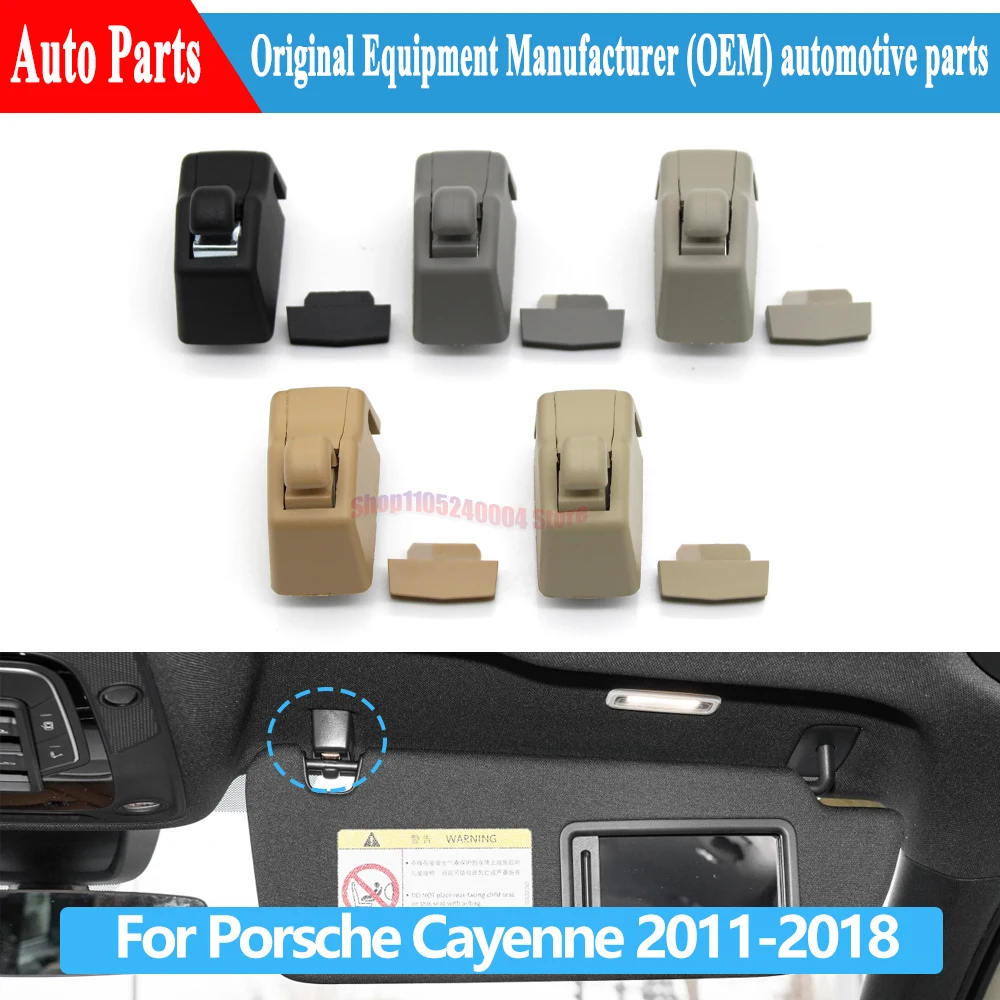 5 Colors Car Sun Visor Fixing Buckle Retainer Sun Visor Support Clip Hook Bracket Set For Porsche Cayenne 2011-2018