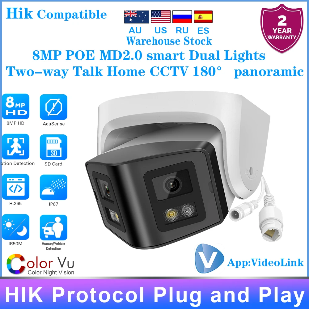 camera ip panoramica compativel com hikvision camera ip vias 8mp lente 28 mm panoramica 180 tweeter md20 prekken thue cctv 01