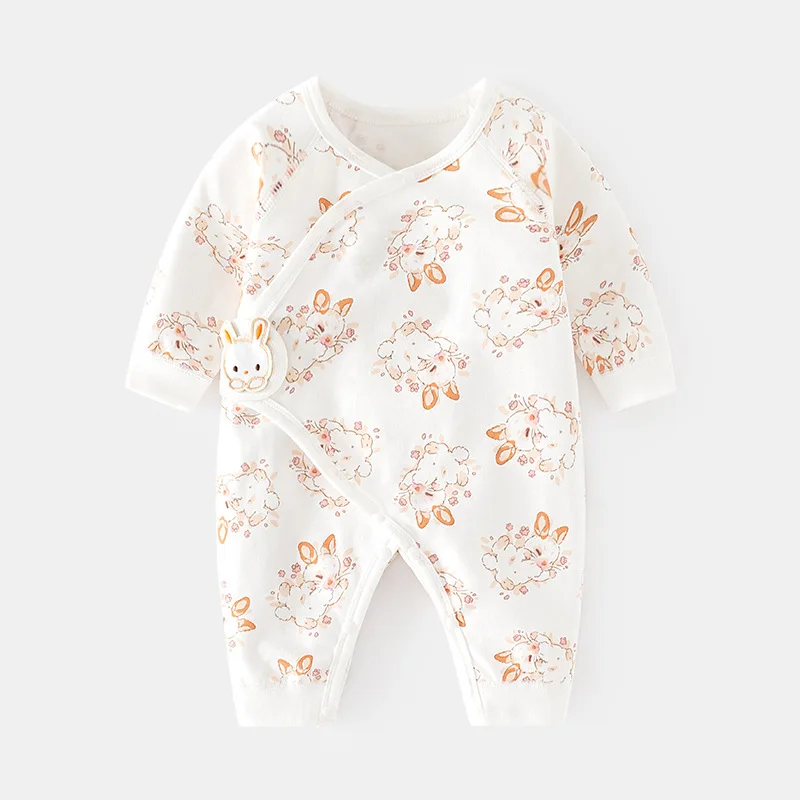 Newborn Baby Romper For Girls Boys Cotton Print Infant Jumpsuit Spring Autumn New born Boy Girl Clothing Baby Home Clothing 0-6M