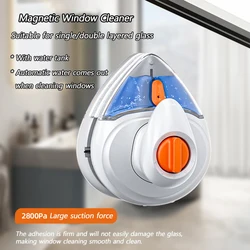 Magnetic Window Cleaner Brush Double-Side Automatic Water Discharge Wiper Glass Window Brush Cleaning Household Tools Cleaning