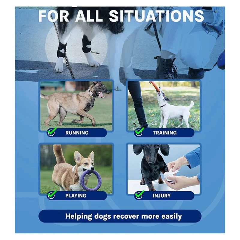 2PCS Pet Protective Gear Post-Injury Leg Protection Sleeve Dog Knee Joint Dislocation Support Frame