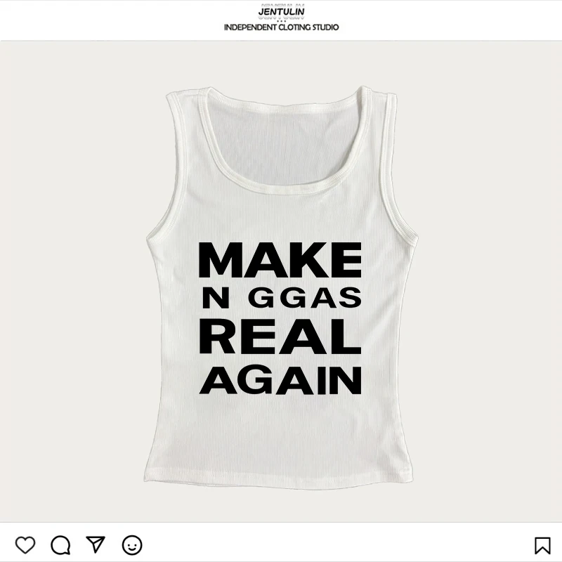 Gothic Hip Hop Sexy Women's Sleeveless Vest Harajuku Punk Letter Casual Crop Top Chic Y2K Retro Emo Girls Streetwear T Shirt