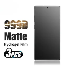 3Pcs Matte Hydrogel Film For Samsung Galaxy S24 Ultra Full Cover Screen Protector For Samsung S24 Plus FE Unlock Protective Film