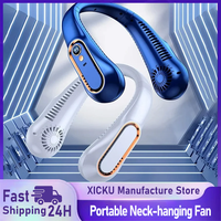 Hanging Neck Fan Digital Display Power Ventilador Bladeless Neckband Fan Portable Mini Air Cooler USB Rechargeable Electric Fans