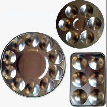 Ronde/rechthoek verfbakpaletten Metalen verfpallet voor kinderen Studenten Volwassenen om te schilderen op kunstproject Waterverfschilderij