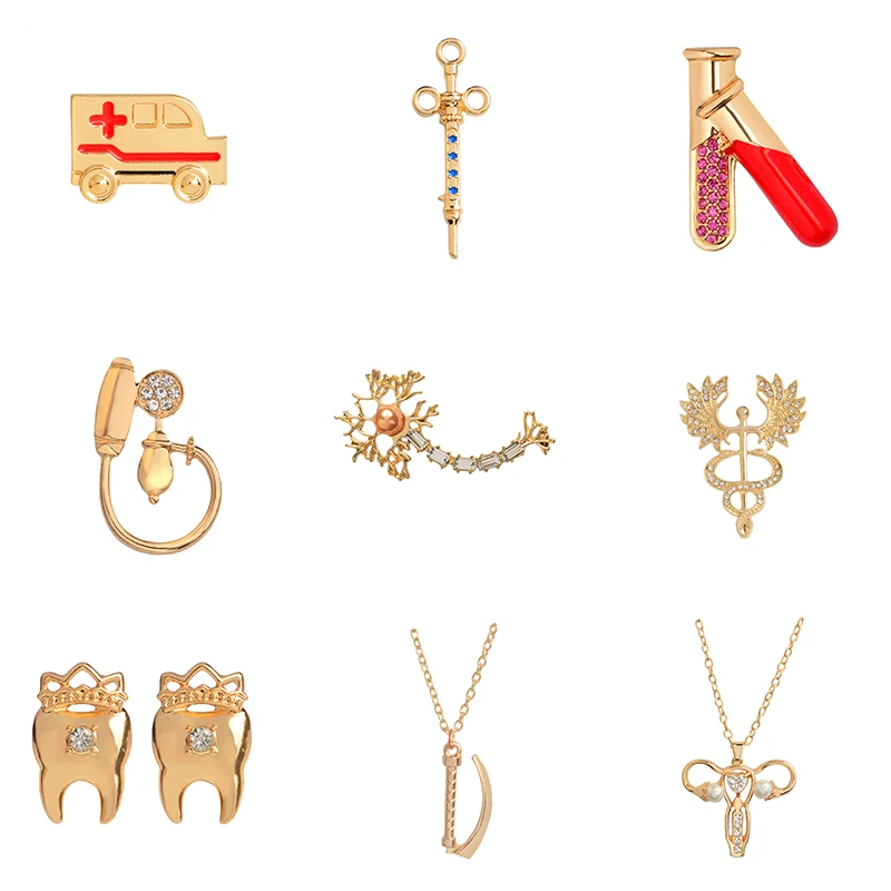 

Медицинские Броши коллекция хрустальных кадуцеучуков, нейронов, кареты скорой помощи, тест-трубки, шприц, зубные булавки, ювелирные изделия для врача, медсестры