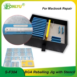 S-F304 BGA Reballing Magnetic Stencil for Reballing CPU GPU PCH Intel M1 M2 CPU to BGA Chip RAM NAND Tin Planting Platform Tools