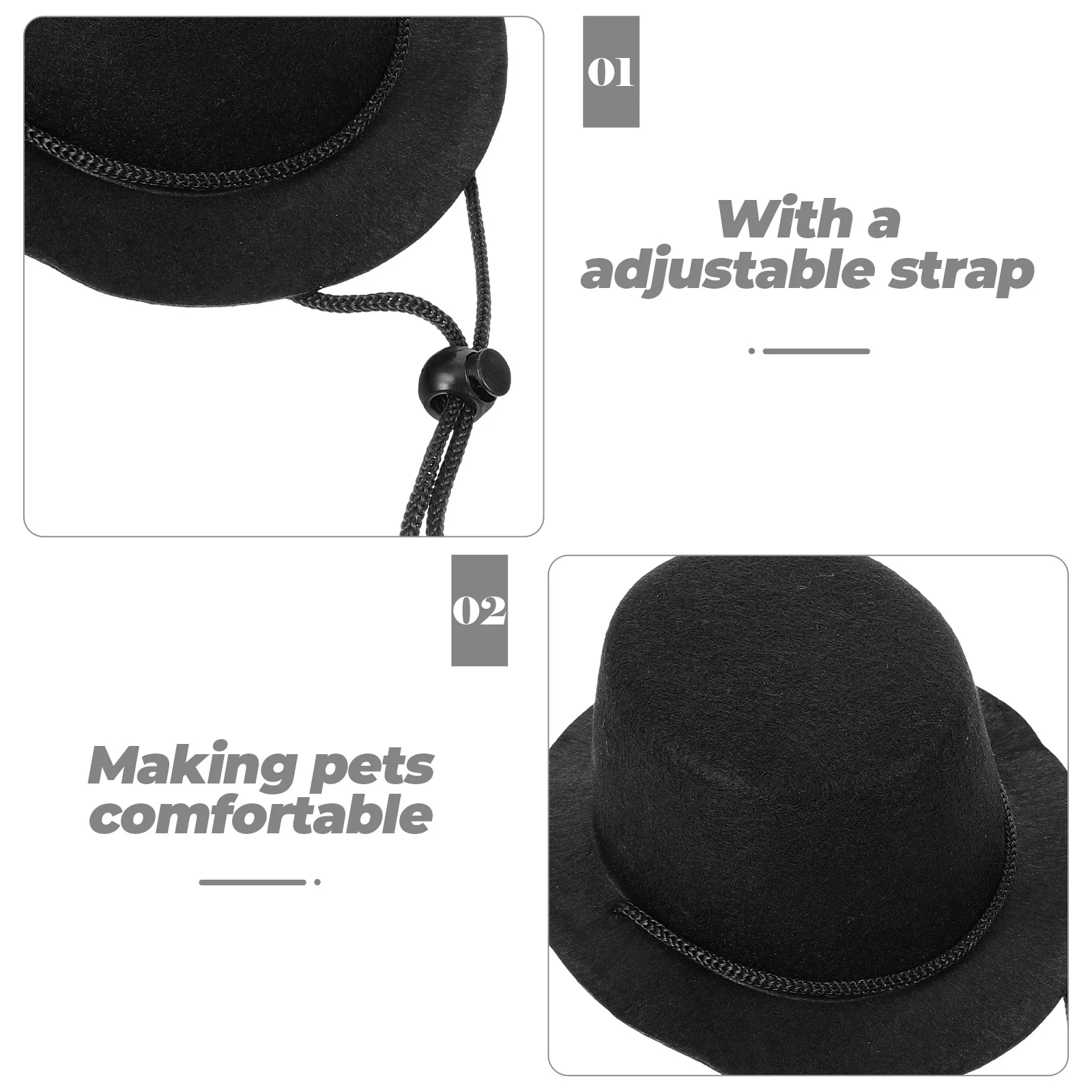 

2pcs Pet Party Hat For Dogs Cats Adjustable Puppy Kitten Hat Festival Decorative Accessory Grooming Photo Wedding Use