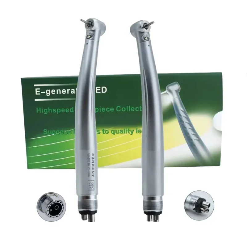 

Custom Dentals Product LED Handpiece Toruqe 3 Way Spray Push Button Ceramic Turbine High Speed E-generator Dentisty Drills